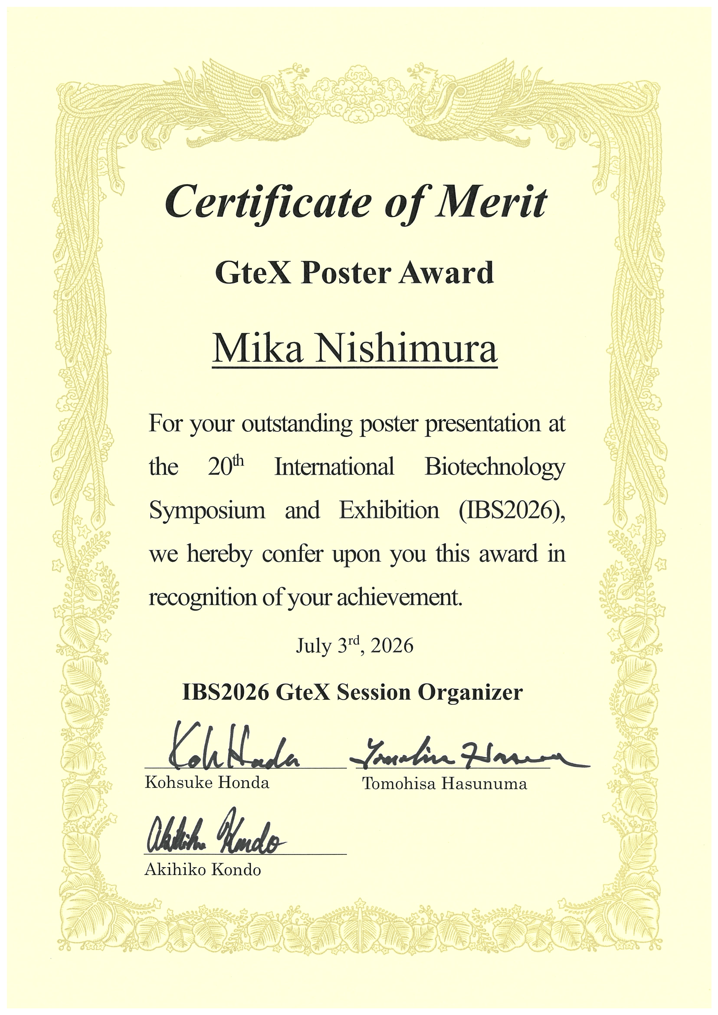 Gtex Poster Award